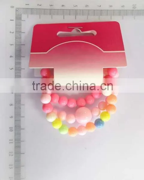 Lovely Three Colors Beaded Bracelet Set for Children photo-4