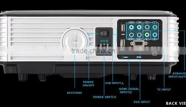 2800 Lumens 1080p Support Lcd Projector, Led Projector for pc Mobile Phone Dvd Speaker photo-3