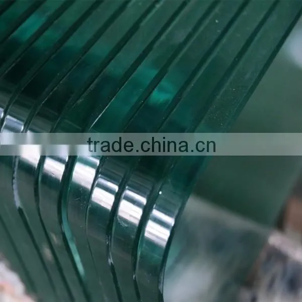 10mm Clear Notched Tempered Glass With Drilling Holes