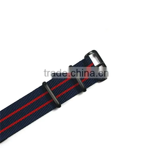 20mm Stripe 1 Piece Nato Strap Pvd Black Hardware photo-4
