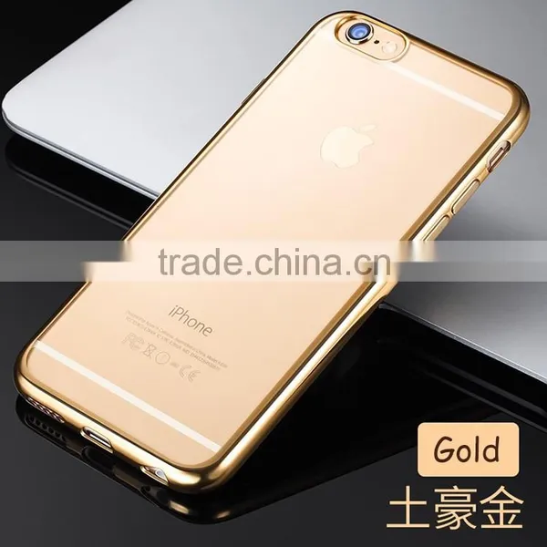 High Quality Transparent Electroplate TPU Back Case for IPhone 6plus 6s Plus 5.5inch photo-5