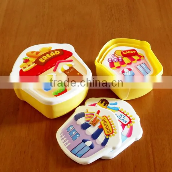Gift Idea Cute Cartoon Kids Food Storage Container Set, Set of 4 photo-3