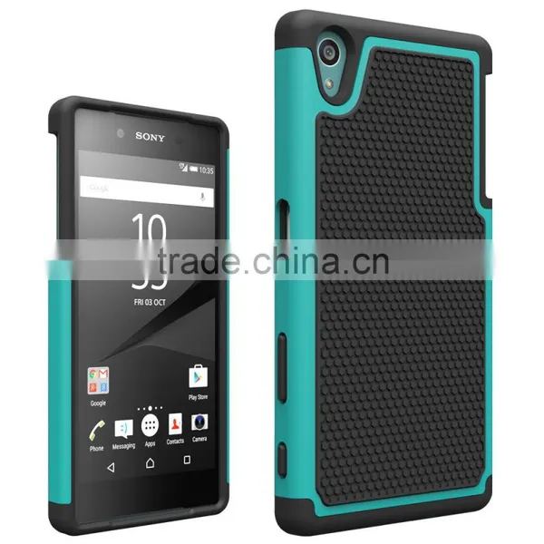 New Arrival Football Texture Rugged Silicone pc Back Cover Protective Case Moblie Phone Case for Sony Xperia z5 China photo-3
