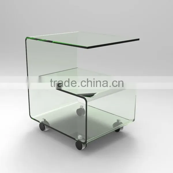 Top Class High Transparent Acrylic Table With Wheels Factory Competitive Price photo-3