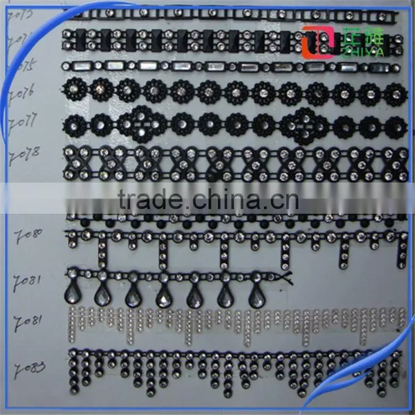 Rhinestone Trimming Iron on Rhinestone Sheet Crochet Trimmings g Venice Lace Trim photo-6