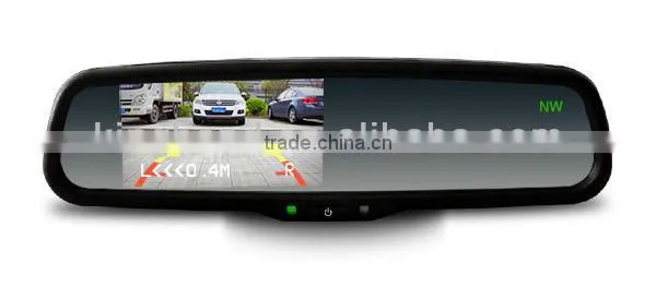 4.3" High Resolution Car Rearview Mirror With Parking Sensors/more Functions Option