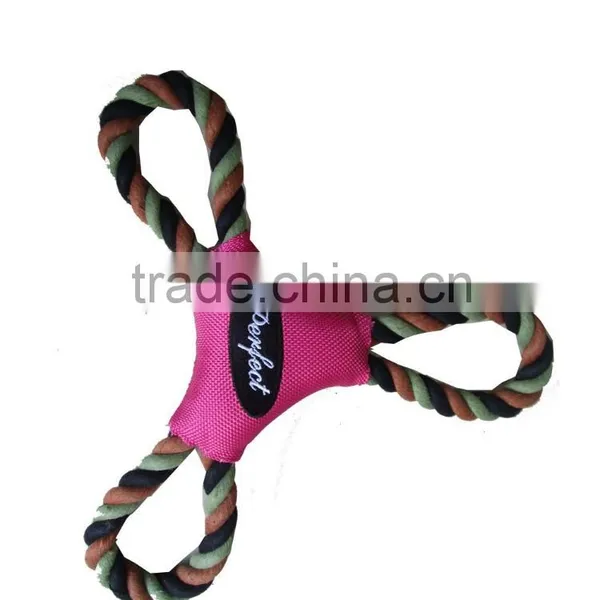 Squeaky Oxford Fabric Dog Chew Toy With Rope