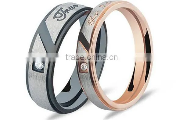 Vintage Engrave High Polished 316L Stainless Steel Wedding Band Ring for Lovers photo-6