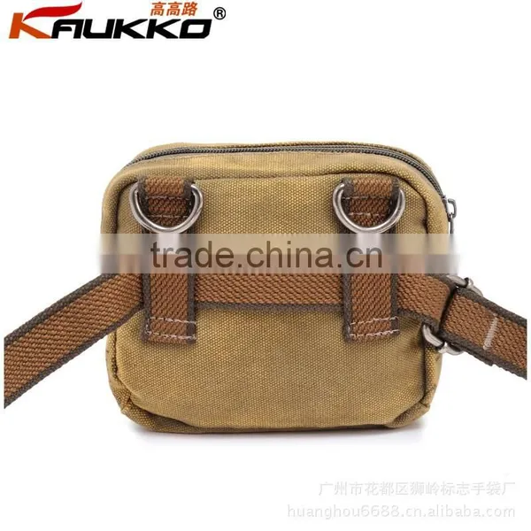 Classic Style Eastern Brand Kaukko Man Canvas Belt Fanny Pack Waist Bag photo-2
