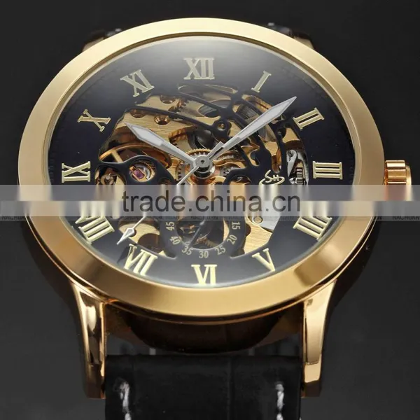 Mens Luxury Roman Dial Automatic Mechanical Stainless Steel Skeleton Sport Watch photo-5
