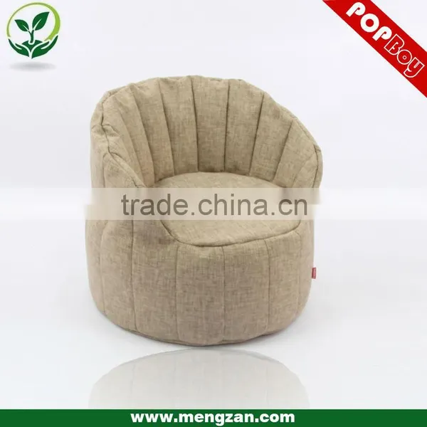 Comfy low-back bean bag sofa chair with handrest, Wrinkle upholstery bean bag chair