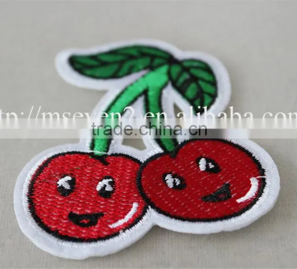 Good Price 7*8 cm Red Patches Cherry Pattern Design Indian Embroidery Patch photo-5