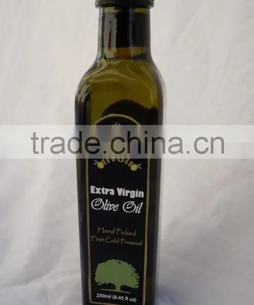 Cold Pressed Extra Virgin Olive Oil. A'Quality Extra Virgin. 100% Extra Virgin Olive Oil. Marasca Glass Bottle 250 ml photo-2