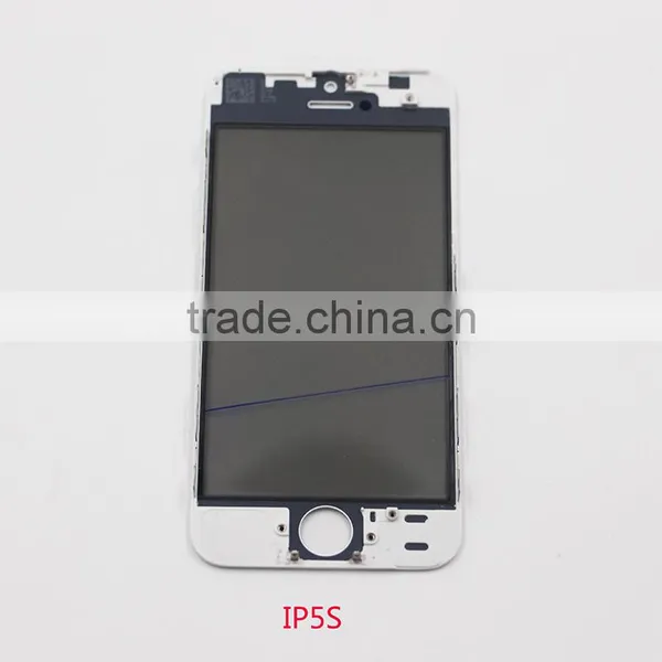 Front Cover Glass With Cold Press Cold Glue Frame With OCA With Original Polarizer for Iphone5 5s 5c photo-5