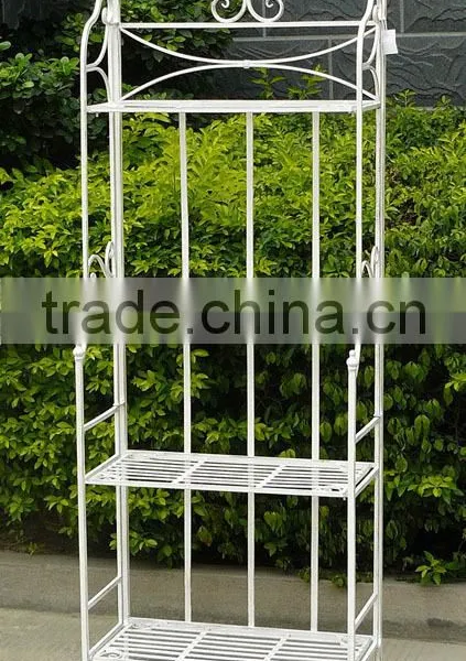 Vintage 4-tier Garden Corner Iron Flower Shelf photo-3