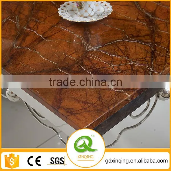D398 Modern Living Room Furniture Stainless Steel Marble Side Table photo-3