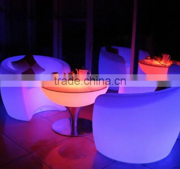 2017 Sigma 16 Colors Change PE Plastic Cheap Outdoor Bar Stool Sets photo-2
