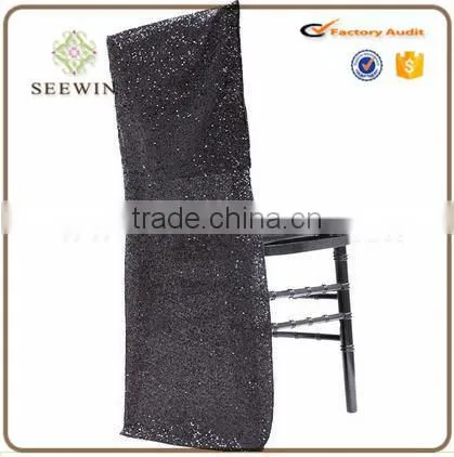 Gold Sequin Chair Cover for Wedding photo-3