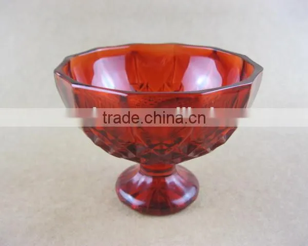 Colorful Ice Cream Cold Drink Glass Cup With Base photo-4