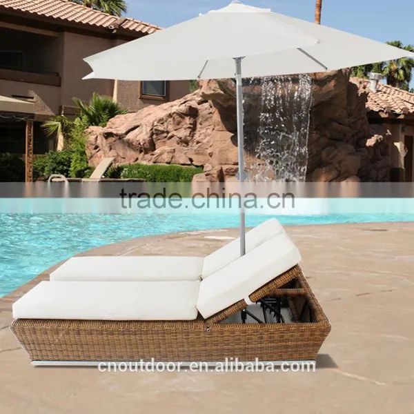 2016 Updated Double Rattan/wicker Daybed With Wheels WYHS-D055, Wicker Furniture/Garden Patio Furniture/outdoor Furniture. photo-6