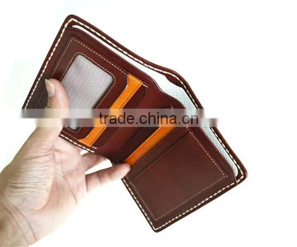 Slim Genuine Leather Minimalist Wallets for Full Grain Men Money Clip photo-3