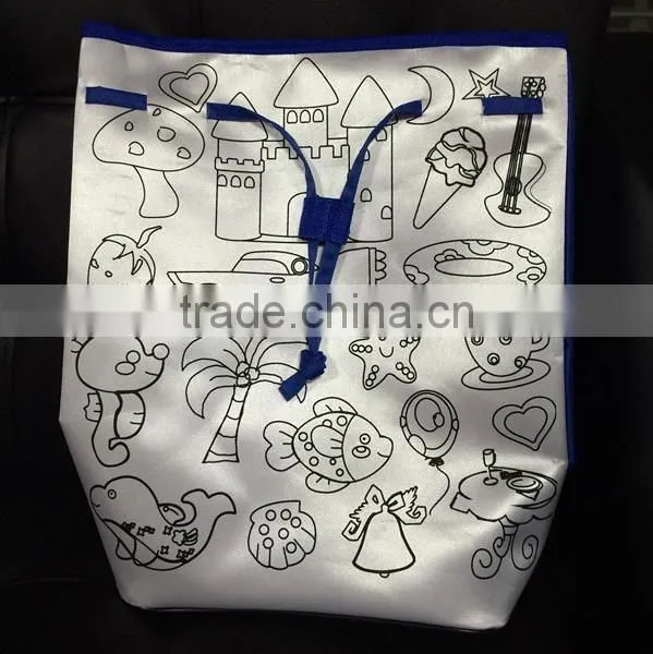 Animation Style DIY Schoolbag Graffiti Bag Children Backpack photo-3
