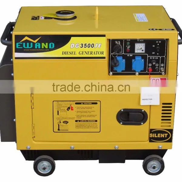 5KW Single Phase 100% Copper Wire Low Price Soundproof Diesel Generator photo-2