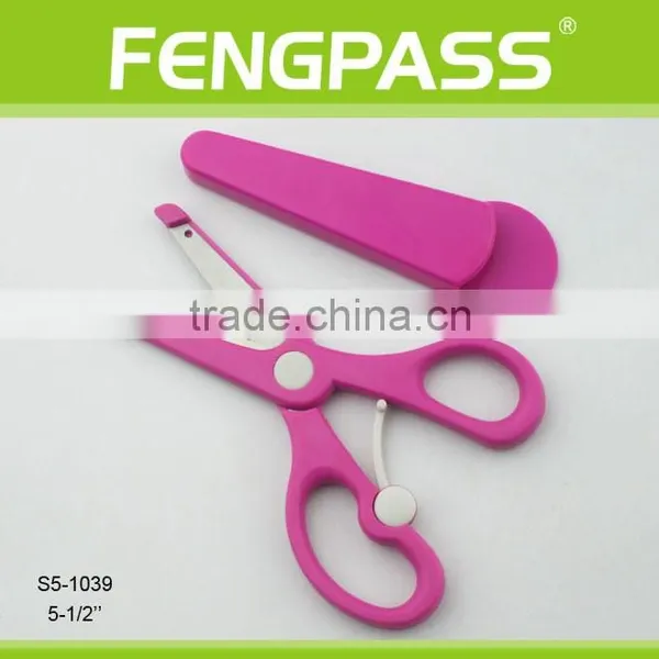 S5-1039 5.5 Inch 2Cr13 Stainless Steel Blade With Colorful Plastic Handle School Scissors photo-2