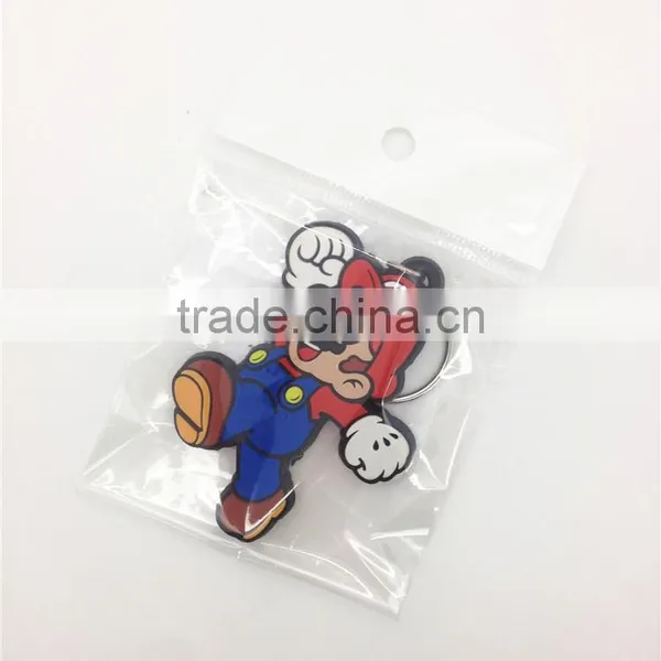 Special Personalized 3d Design Silicone Eco-friendly Rubber Keychain Mario for Craft Art Gifts photo-3