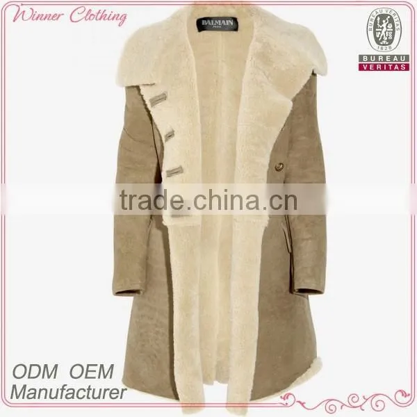 2015 women winter overcoat faux fur lining winter coat for women