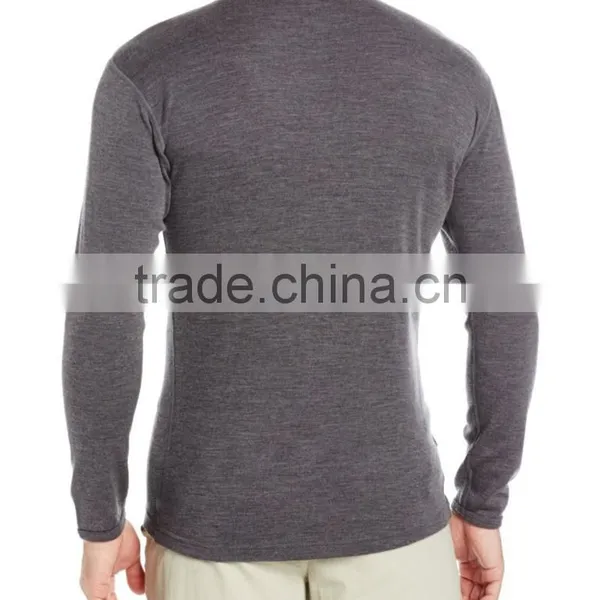 Custom Male Pure 100% New Merino Wool Men's Midweight Crew Outdoor Athletics Sports Long Sleeves Winter Clothing Thermal Underwe photo-2