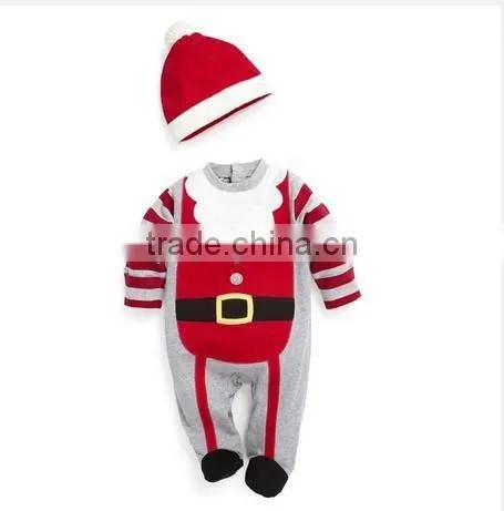New Arrival Wholesale Baby Clothes Infant Boys and Girls Cotton Rompers Christmas Jumpsuits photo-3