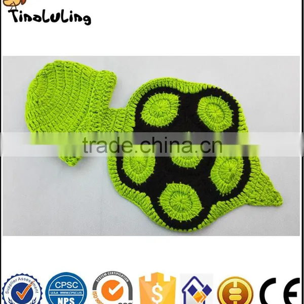Wool Handmade Crochet Baby Photography Newborn Cap Knitted Crochet Props Turtle Suits photo-2