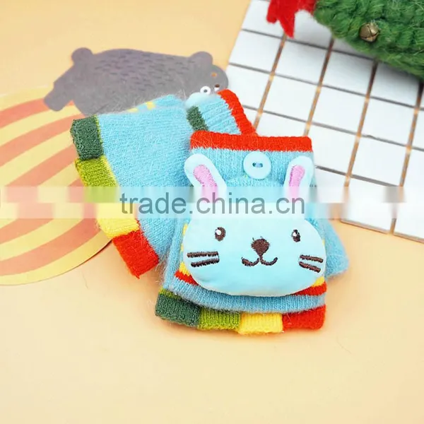 TC13013 Knitted Cute Animal Pattern Cheap Winter Warm Baby Gloves Wholesale photo-2