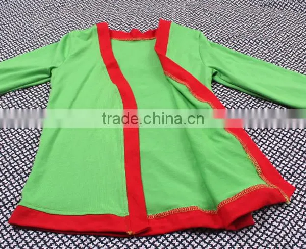 Knitting Cotton Green Color Girls Stylish Overall Fashion Smock-Frock Children Outer Garment photo-2
