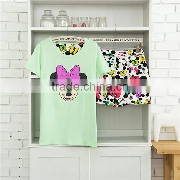 China Supplier Manufacturer 100% Cotton Cute Print Summer Young Girls Nightshirts photo-2