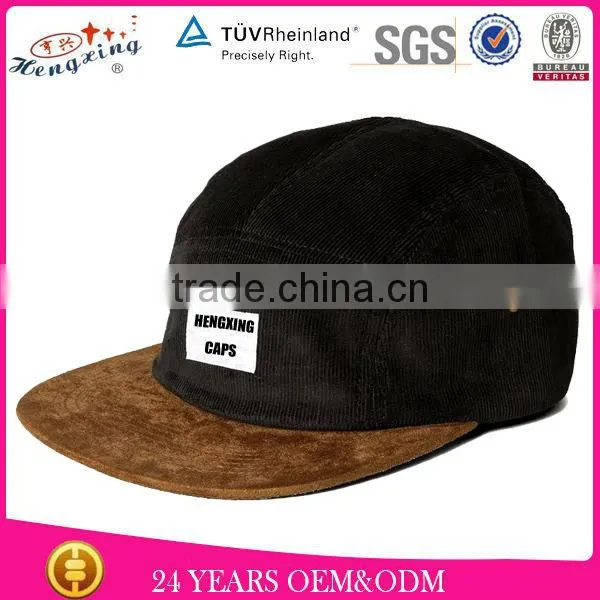 Design Your Own 5 Panel Hat Cap Custom Hat Leather Patch Custom 5 Panel Hats Wholesale photo-3