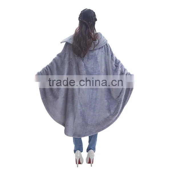 Women Oversize Falnnel Ponchpo ,luxury Pajamas photo-3