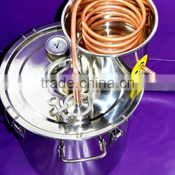 High Quality Best Price 18L Copper Moonshine Ethanol Alcohol Water Distiller Still Stainless Boiler photo-6