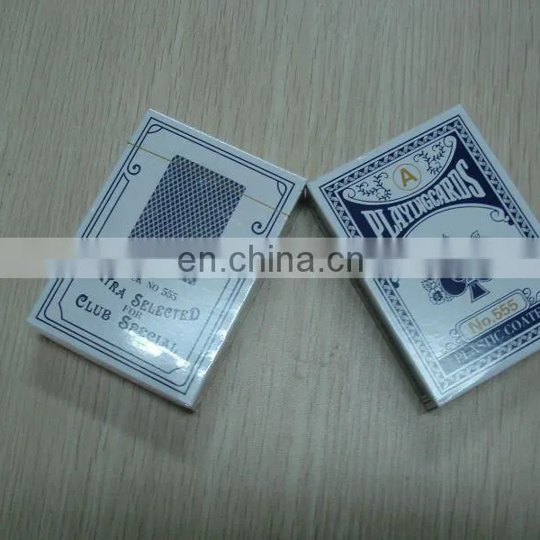 555 Paper Plastic Coating Playing Cards