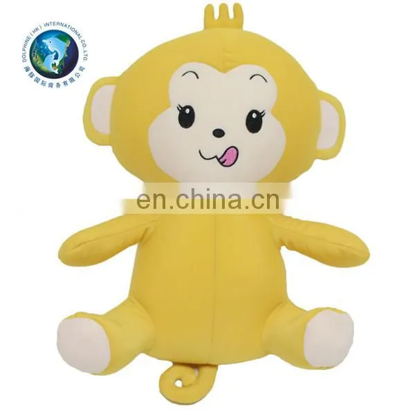 Stuffed Animal Plush Yellow Monkey U Shaped Pillow Fashion 2 in 1 Convertible Kids Travel Neck Pillow photo-3