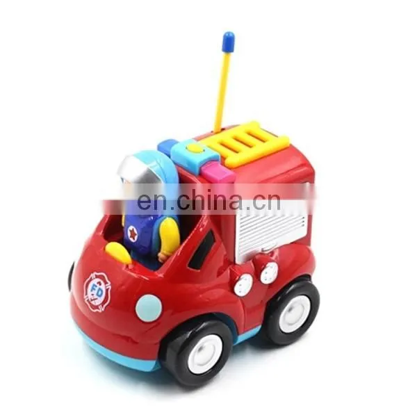 Mini 2 Channel Cartoon rc Car Fire Engine Toys for Kids photo-2