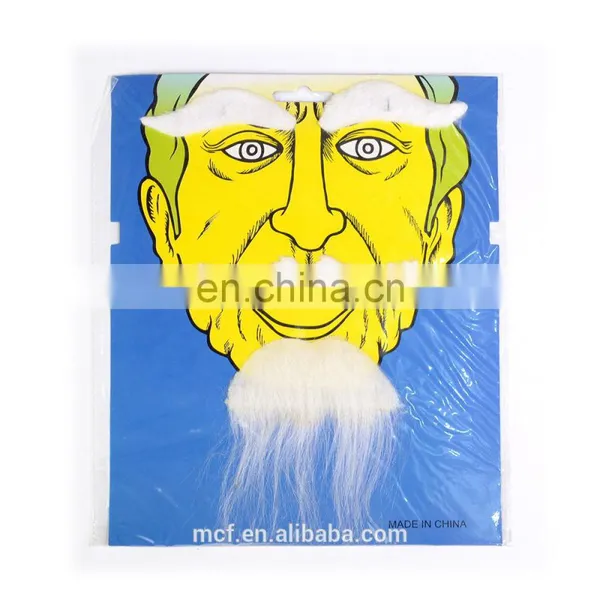 Party Holiday Funny Self Adhesive Black Fake Artificial Beard Mustache for Halloween Wholesale MOU-2478 photo-4