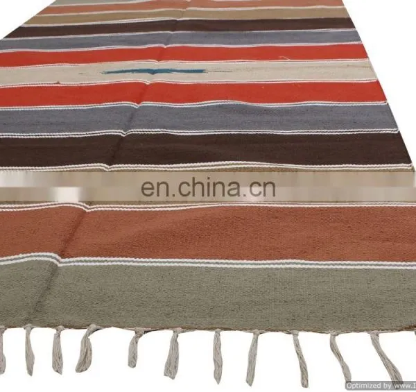 Indian Cotton Rugs Ethnic Home Decor Hand Woven Dariya Decorative Carpet Runner photo-3