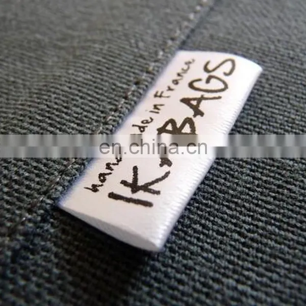 The High Quality Garment Woven Label/cloth White Clothing Label photo-2