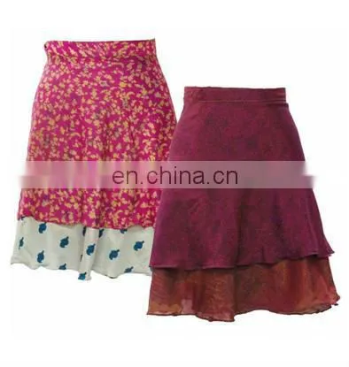 Silk Sari Wrap Skirt Vintage Skirt Vintage Poly Silk Wrap Skirt