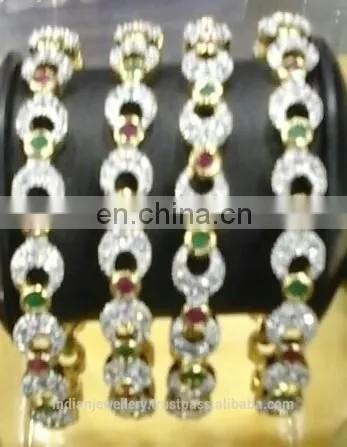 High Quality Cubic Zirconia Bangle Exporter, American Diamond Bangle, cz Bangles Imitation Diamond Bangles Manufacturer photo-2