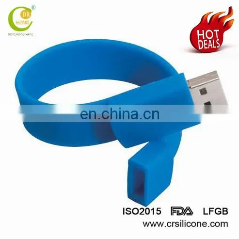 High Quality Silicone Bracelet Memory Stick Wristband Usb Flash Drive Rubber Thumb Drive With Customed Logo Design photo-4