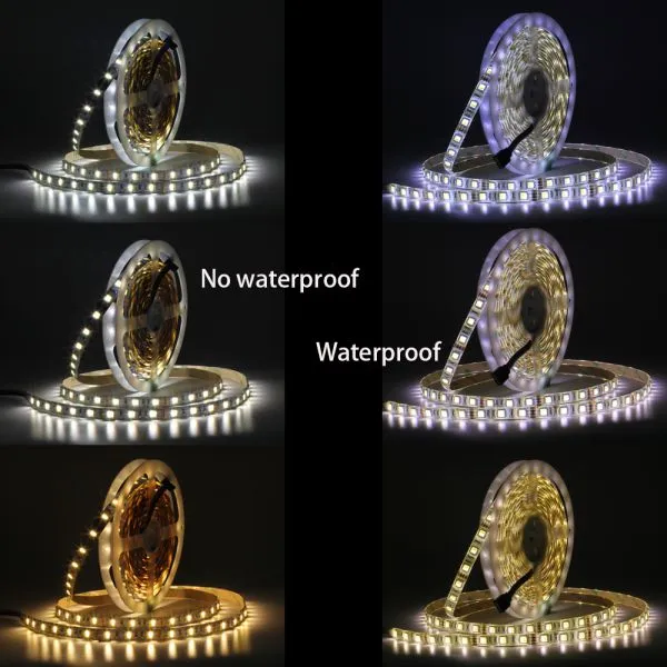 DC12V CCT LED Strip 5050 60LEDs/m,5M/lot IP20 / IP65 Color Temperature Adjustable 2 IN 1 White+Warm White CWW LED Strip photo-5
