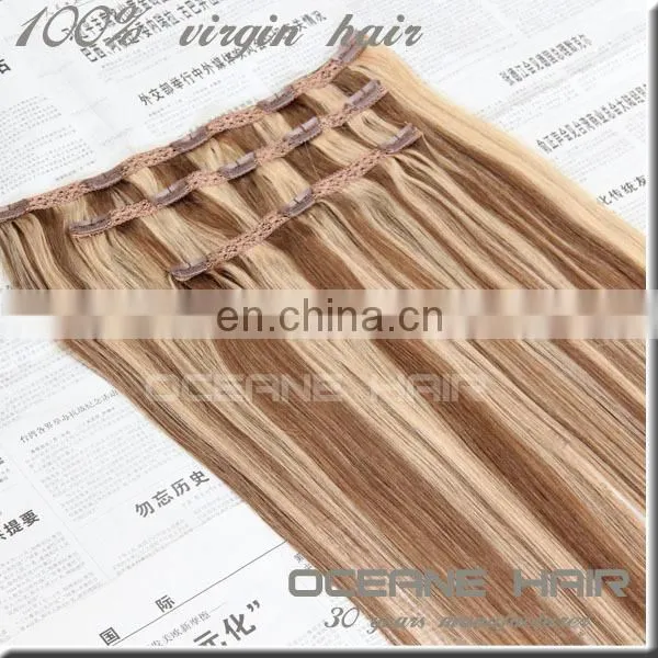 Factory Price Fashional Virgin Cheap Brazilian Human Hair Clip Hair Extension photo-2